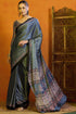 Ajrakh Print Japan Crape Saree