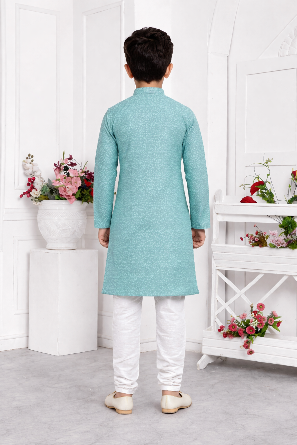 Sky Blue Boys Kurta Pajama Set