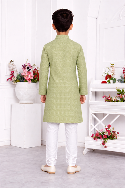 Pistachio Green Boys Kurta Set