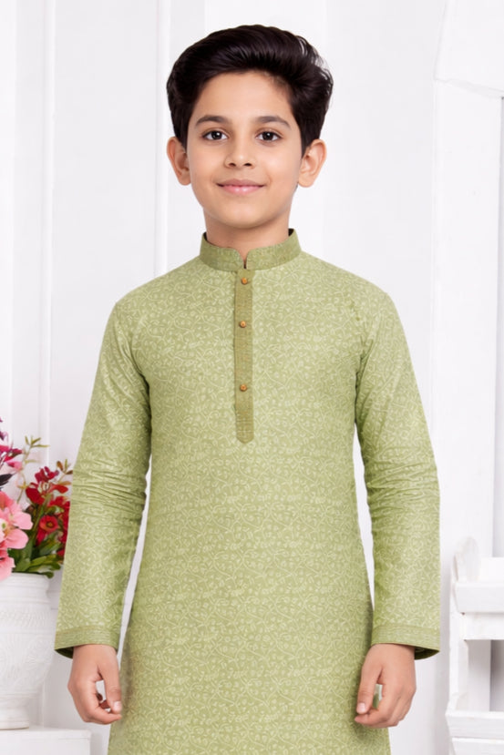 Pistachio Green Boys Kurta Set