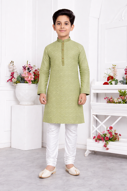 Pistachio Green Boys Kurta Set