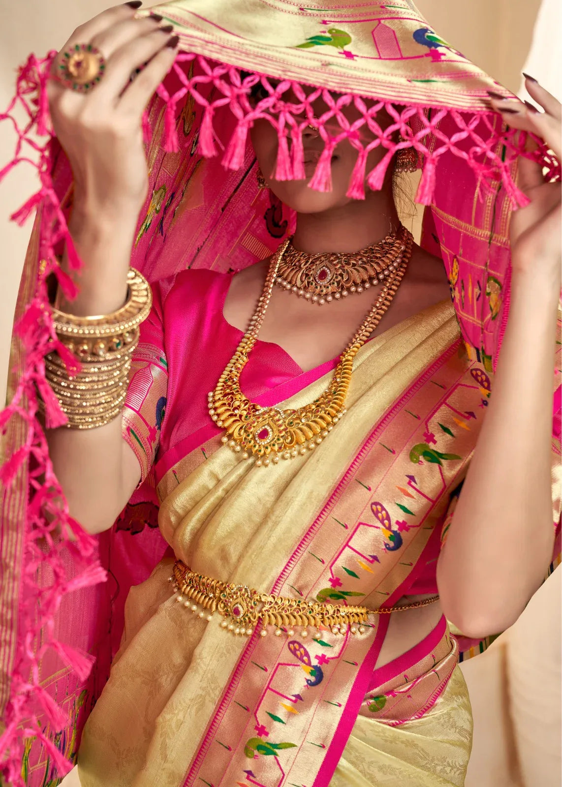 Beautiful Designer Wedding Wear Latest Soft Tissue Silk Saree