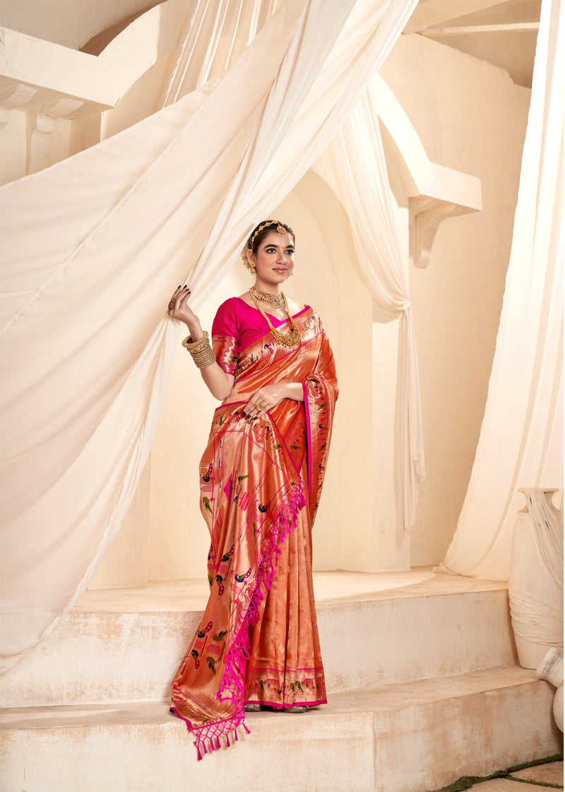 Beautiful Designer Wedding Wear Latest Soft Tissue Silk Saree