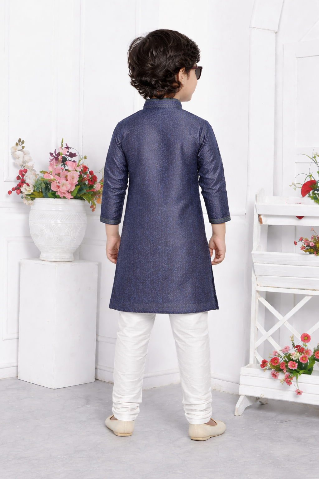 Charcoal Grey Boys Kurta Set