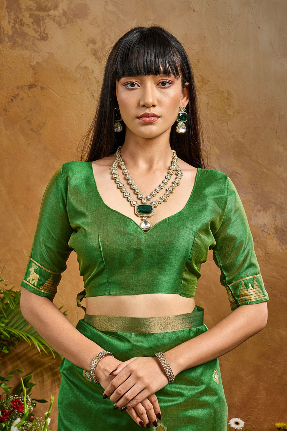 Green Pure Soft Tussar Handloom Silk Saree 