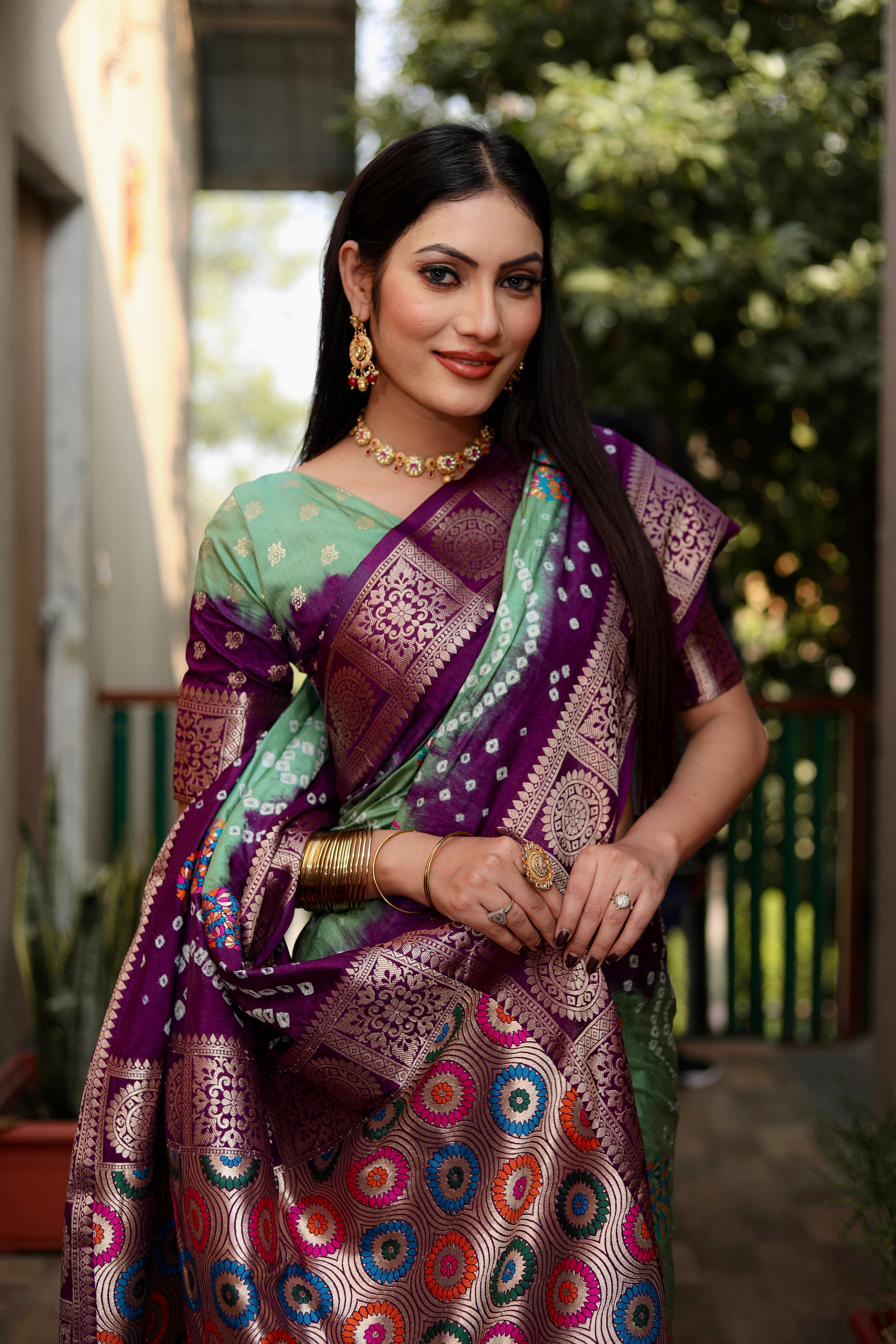 Bandhej Saree