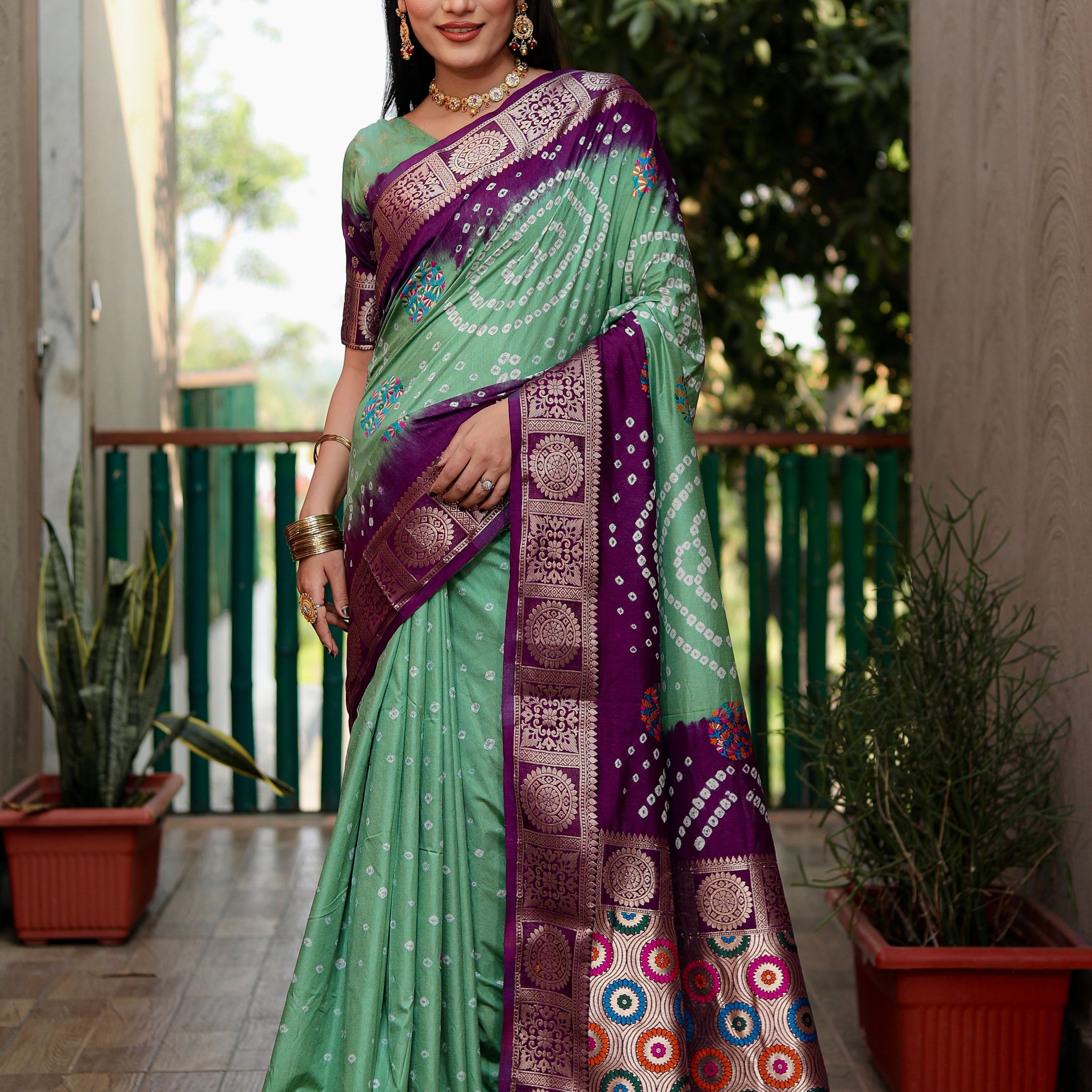 Bandhej Saree