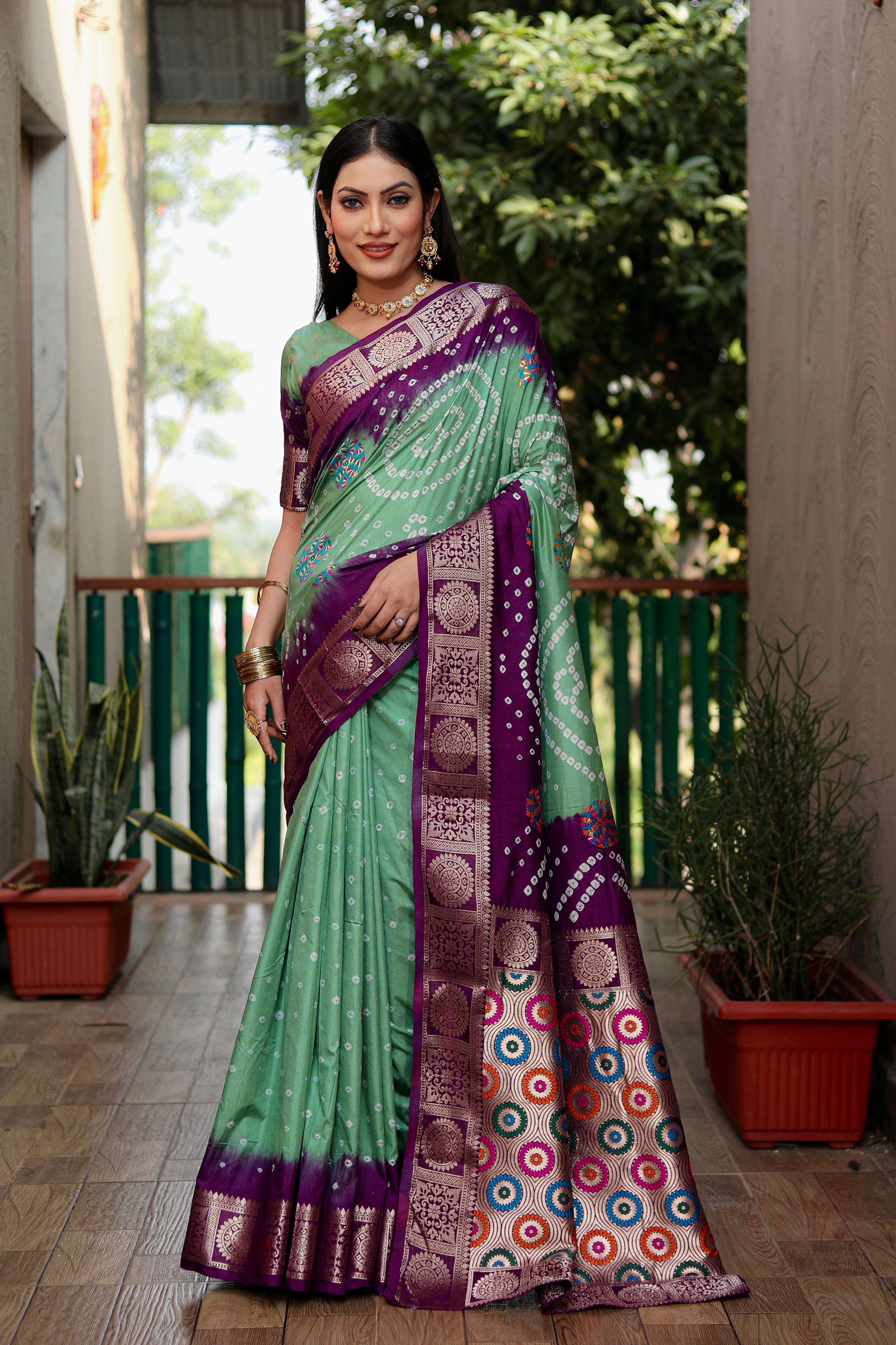Bandhej Saree