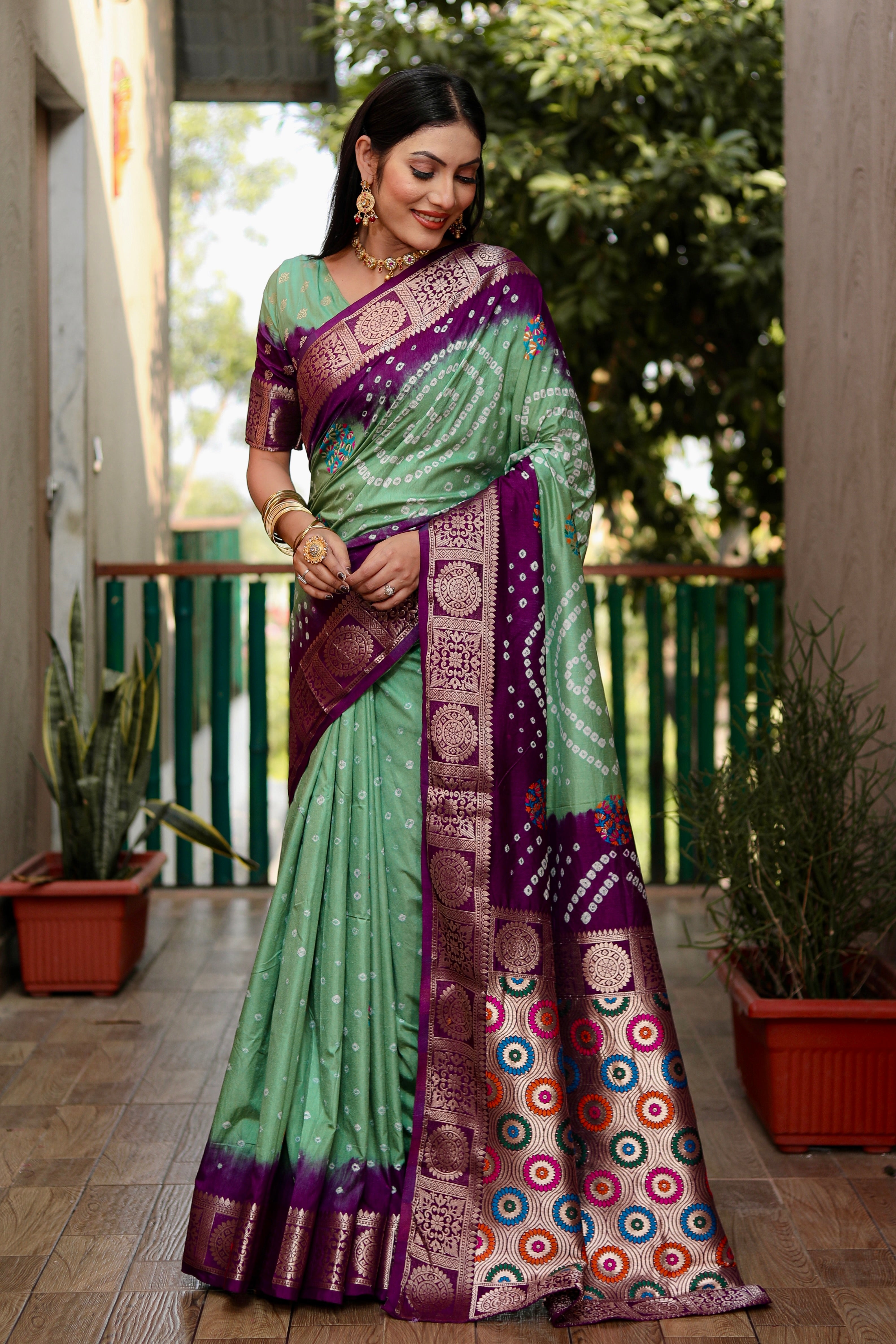 Bandhej Saree