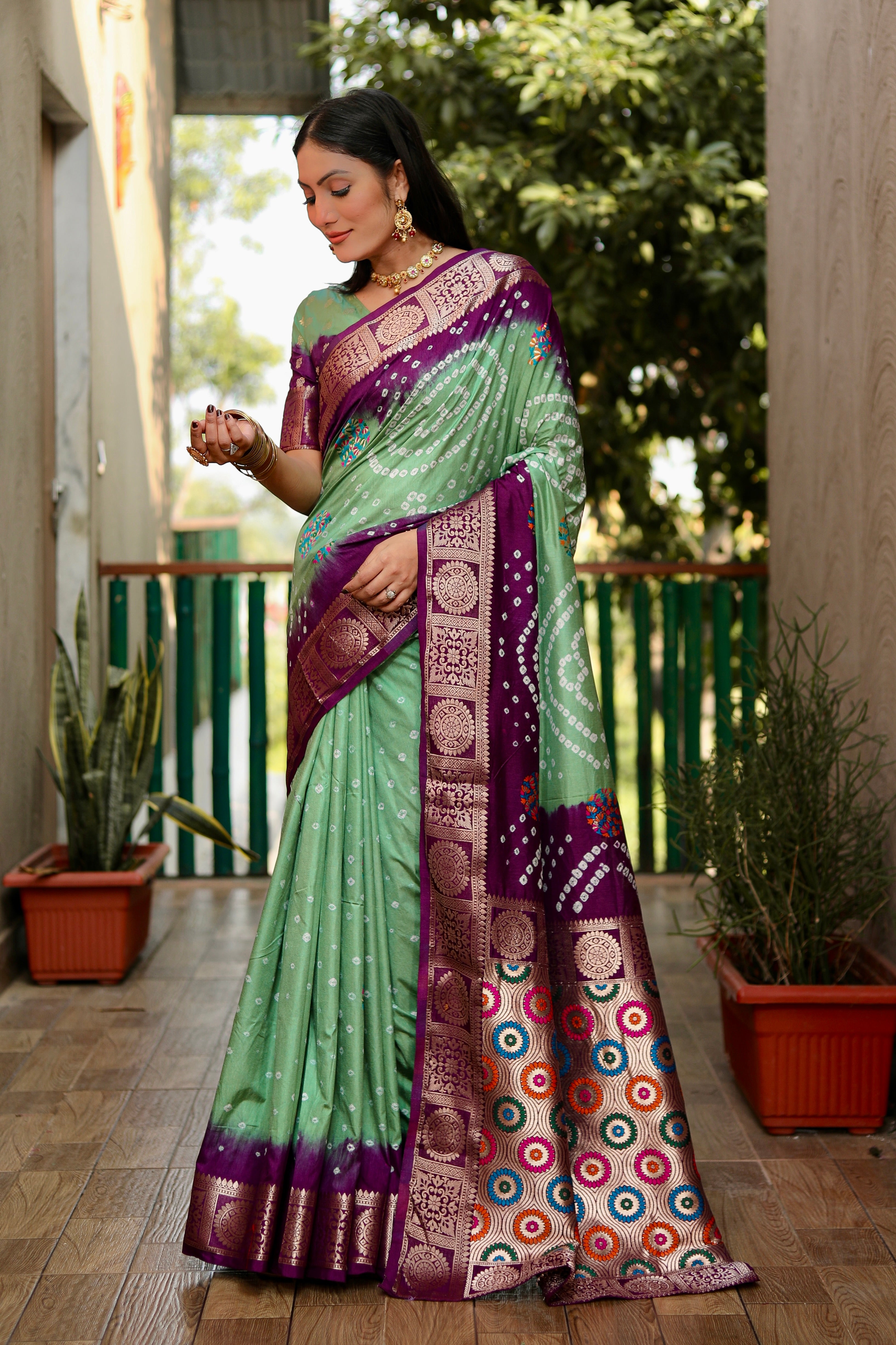 Bandhej Saree