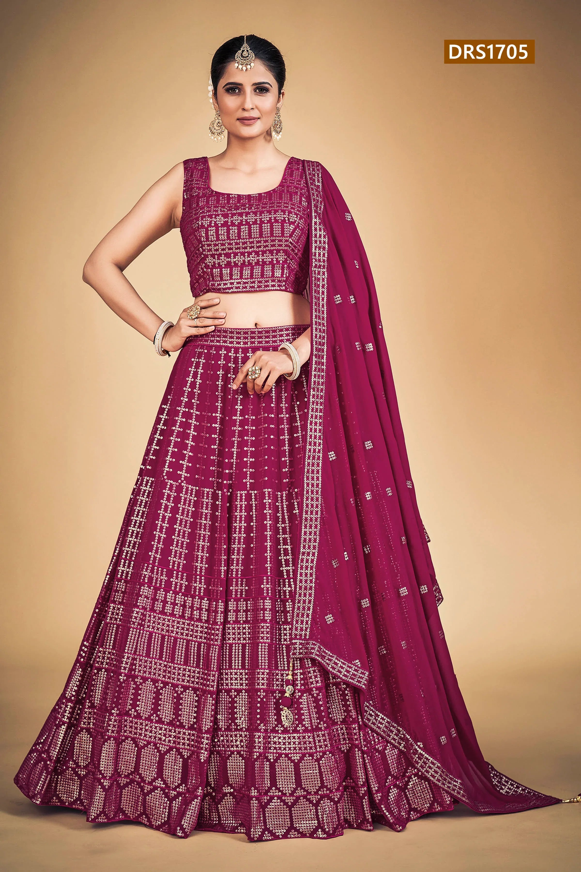 Sophia Designer Fancy Wear Lehenga D.No 1705 - Anant Exports
