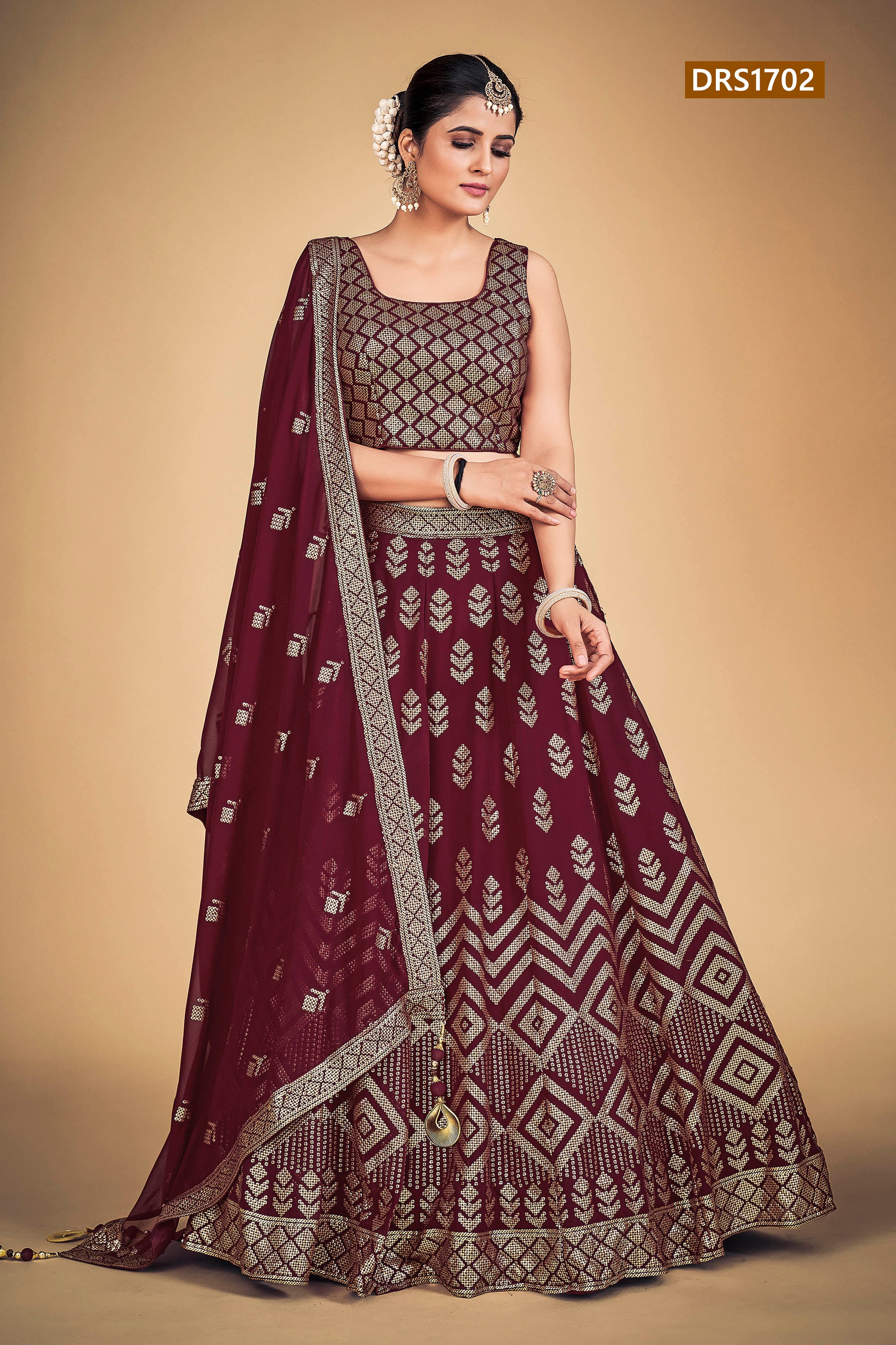 Sophia Designer Fancy Wear Lehenga D.No 1702