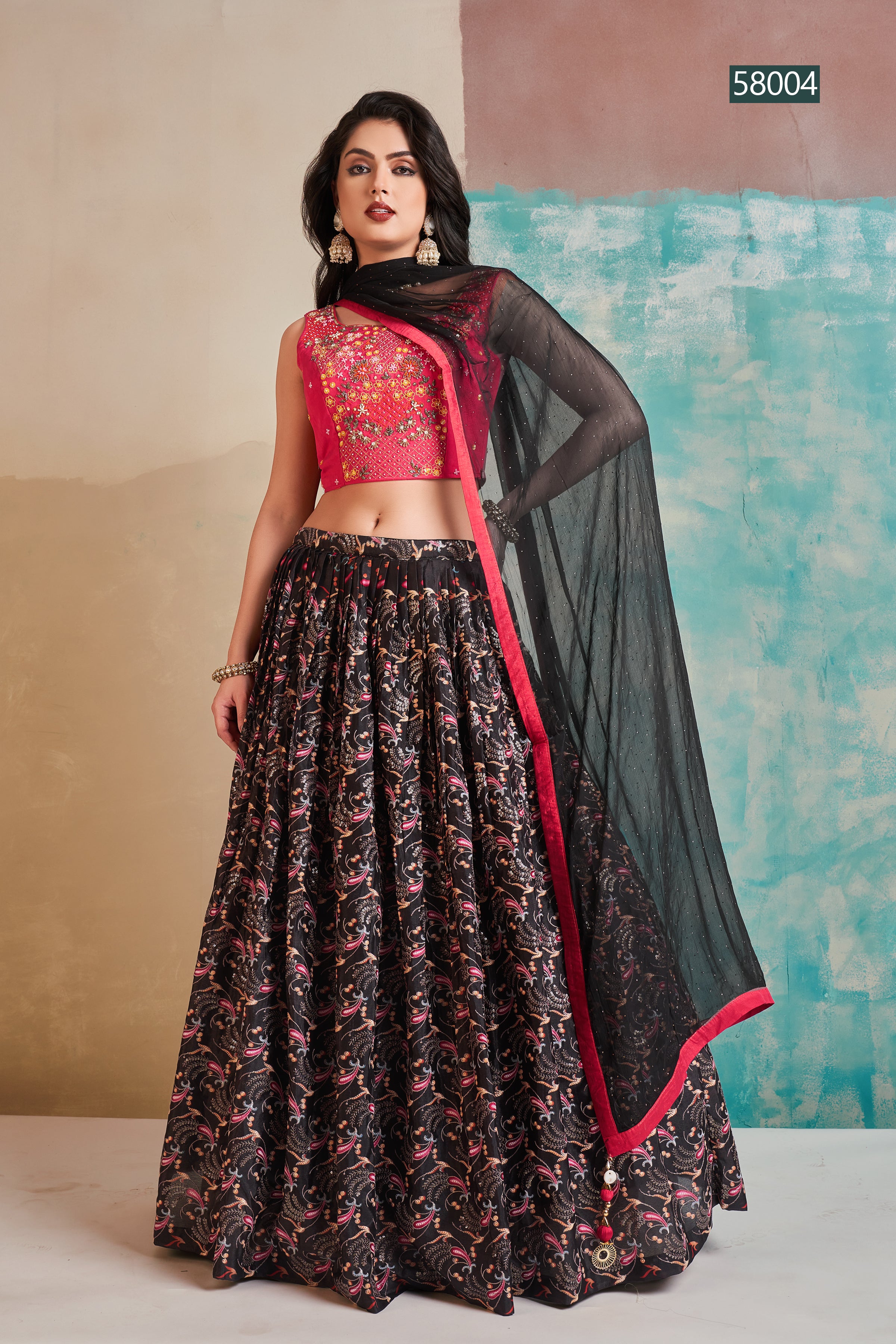 Floral Vol 6 Designer Occasion Wear Lehenga D.No 58004 - Anant Tex Exports Private Limited