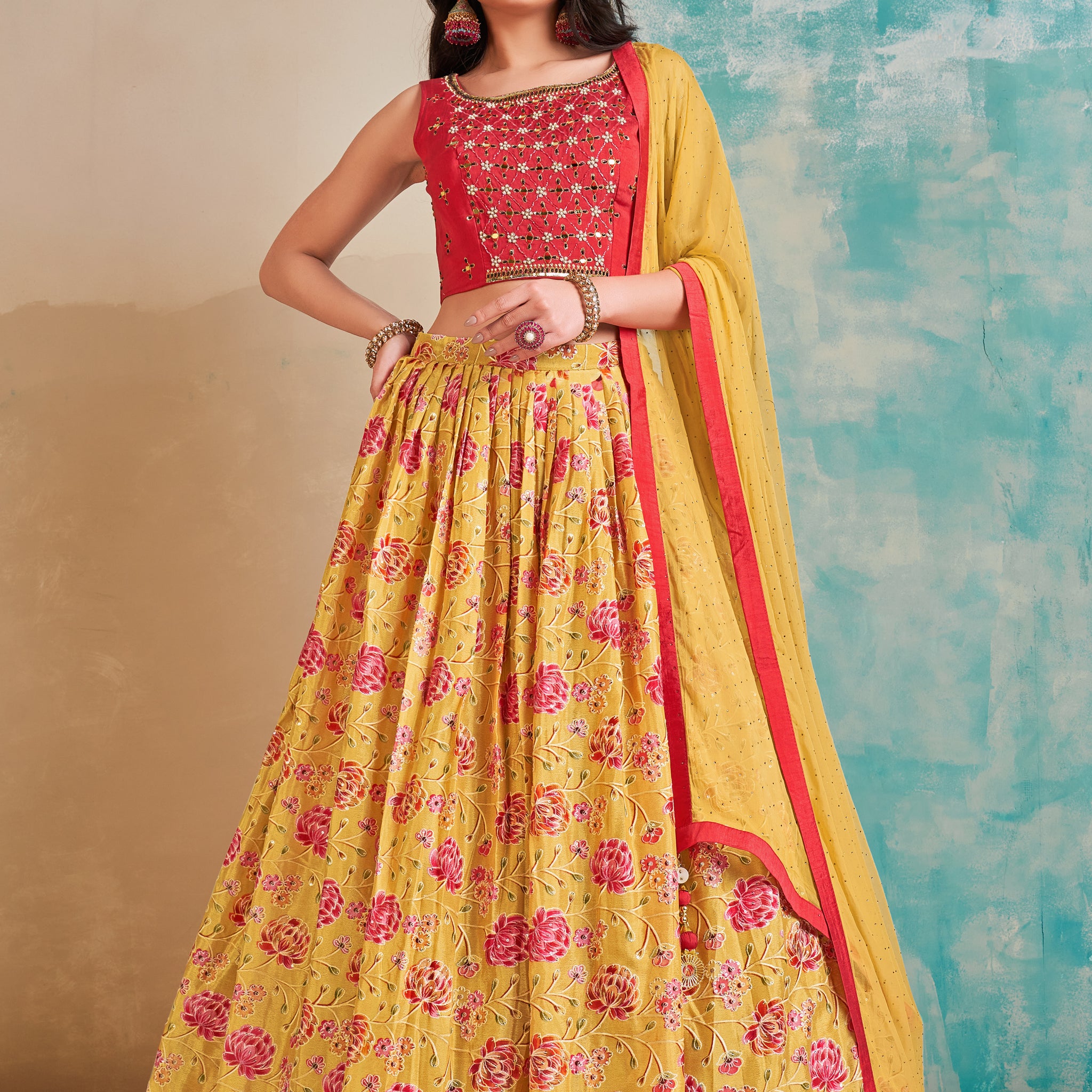 Floral Vol 6 Designer Occasion Wear Lehenga D.No 58002 - Anant Tex Exports Private Limited