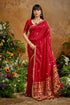 Red Pure Soft Tussar Handloom Silk Saree 
