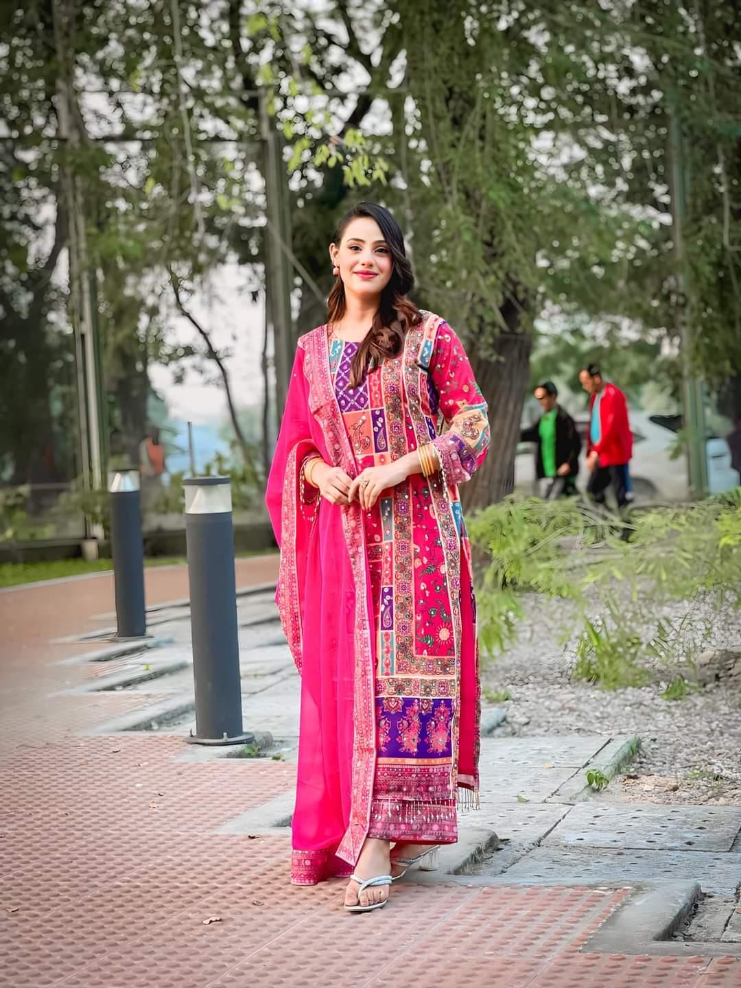 Beautiful Designer Tuhi-2 Pakistani Suit With Dupatta Set