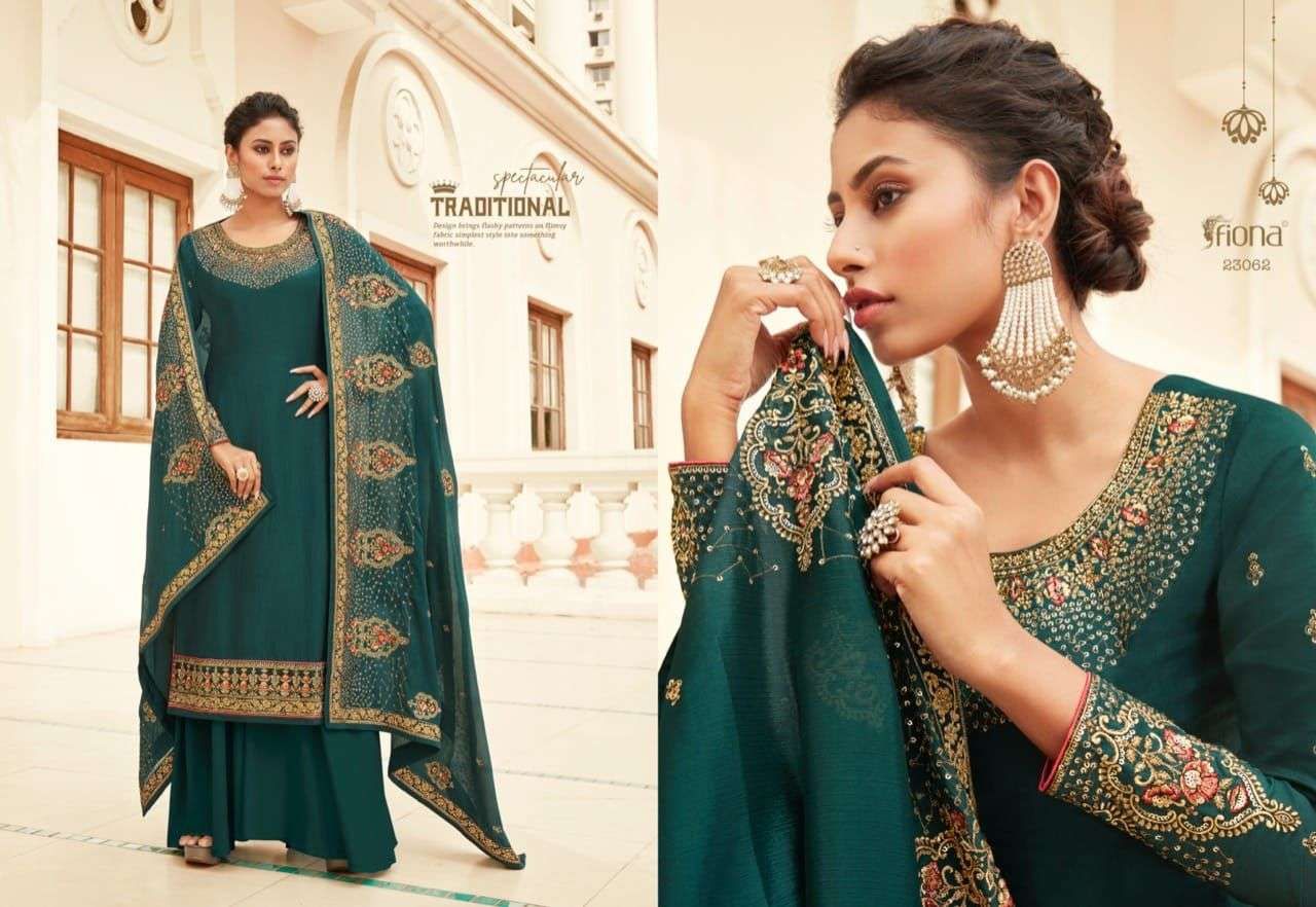 GHAZAL BY FIONA 23061 TO 23067 SERIES CHINON FULL STICHED SALWAR SUITS WHOLESALE 7 PCS