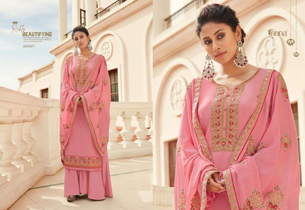GHAZAL BY FIONA 23061 TO 23067 SERIES CHINON FULL STICHED SALWAR SUITS WHOLESALE 7 PCS