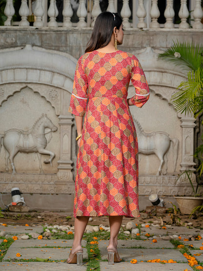 Multi Pure Soft Rayon Print With Embroidery Work Kurti 