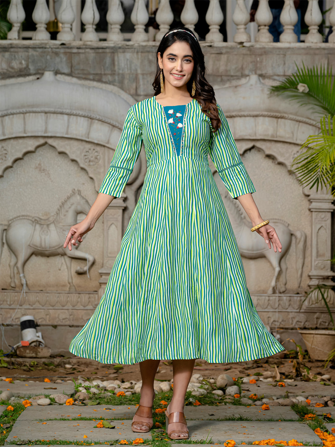 Rama Pure Soft Rayon Print With Embroidery Work Kurti 