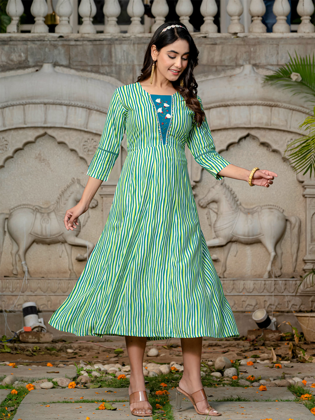 Rama Pure Soft Rayon Print With Embroidery Work Kurti 