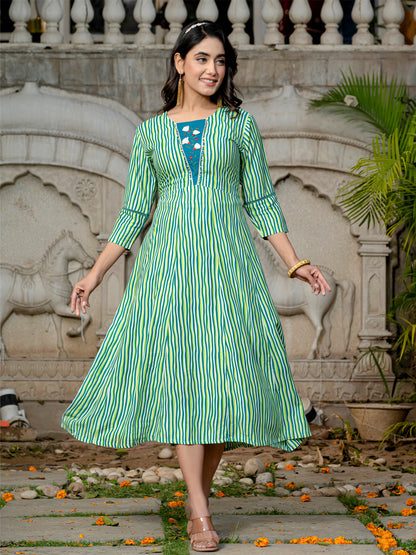 Rama Pure Soft Rayon Print With Embroidery Work Kurti 