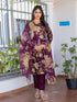 Purple Pure Soft Cotton Blend Print Salwar Suit 