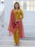 Yellow Pure Soft Rayon Print with Thread Work Salwar Suit 