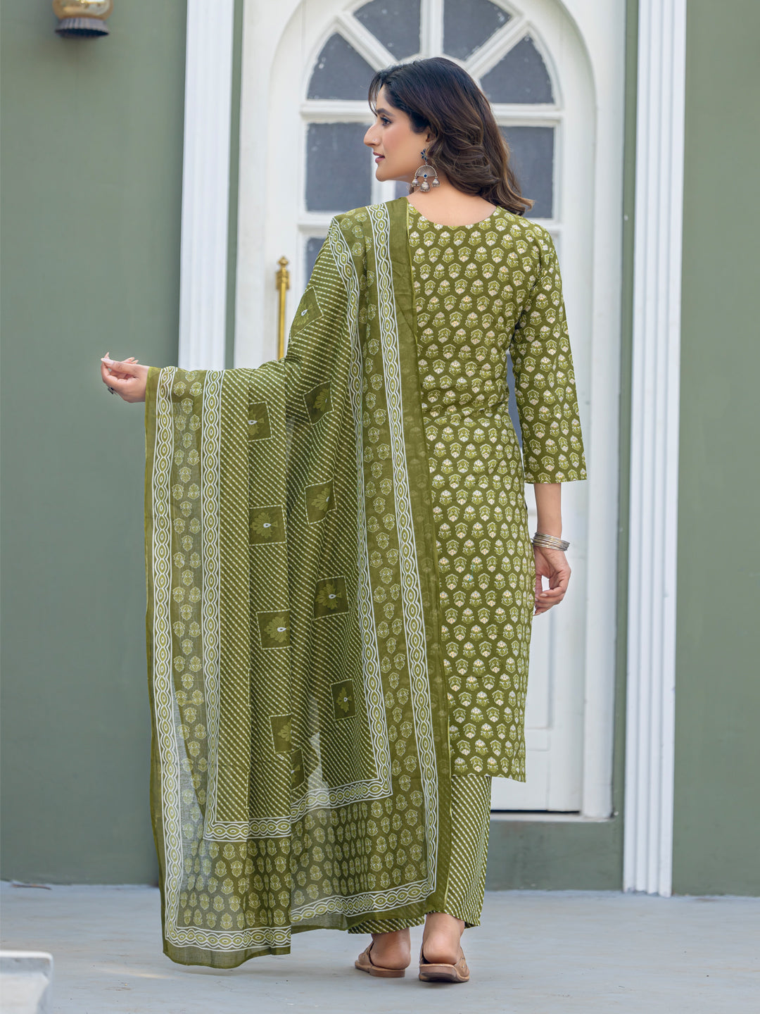 Mehndi Pure Soft Cotton Blend Print Salwar Suit 