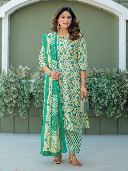 Pista Pure Soft Cotton Blend Print Salwar Suit 