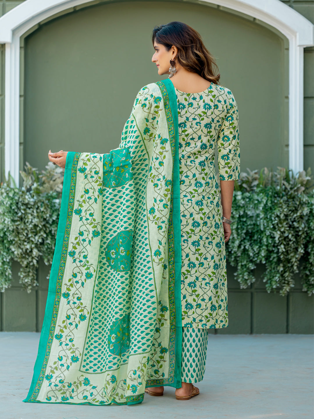 Pista Pure Soft Cotton Blend Print Salwar Suit ##color## Salwar Suit. with premium fabric and embroidery