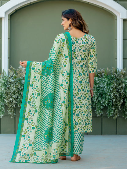 Pista Pure Soft Cotton Blend Print Salwar Suit 