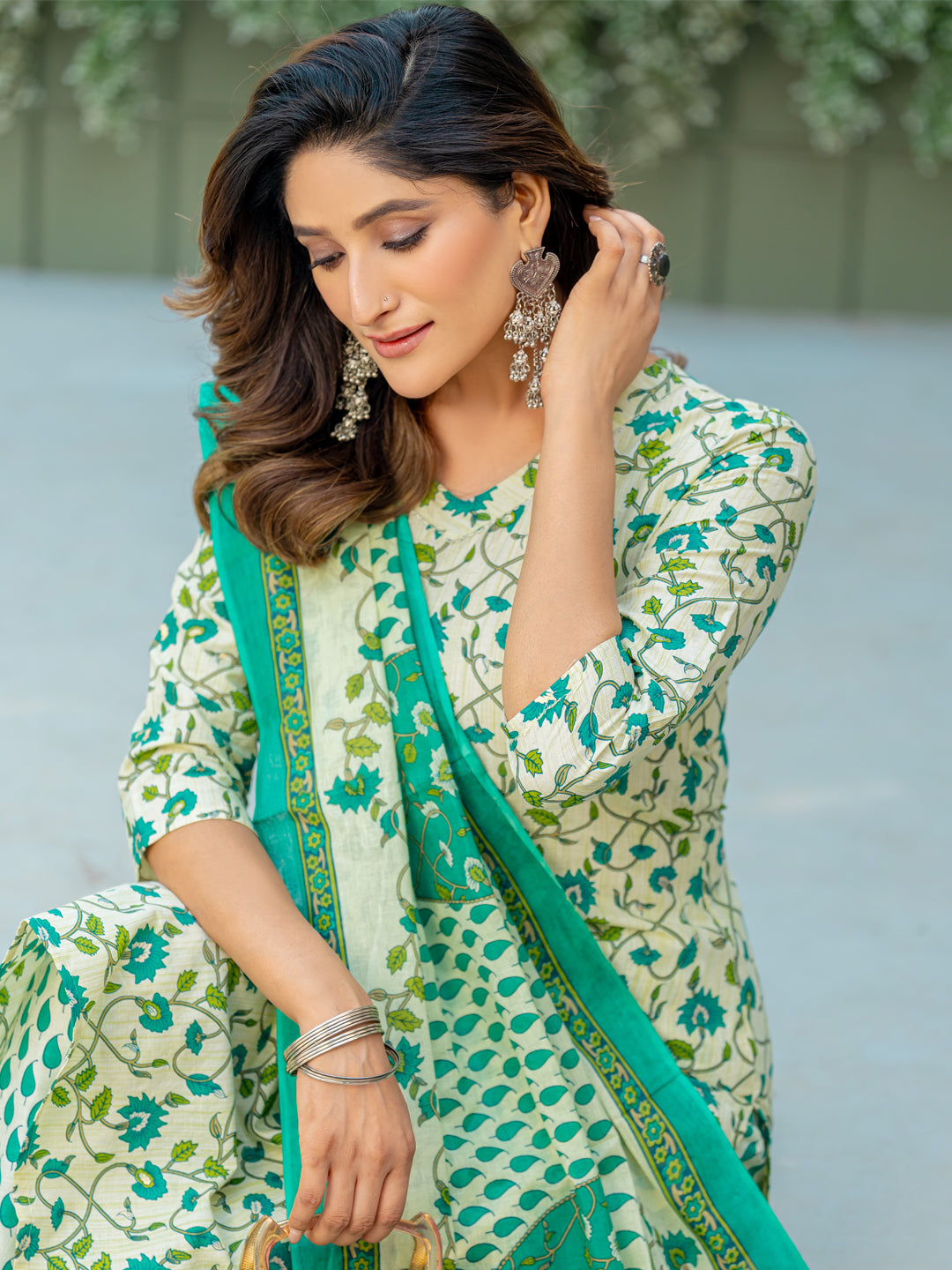 Pista Pure Soft Cotton Blend Print Salwar Suit ##color## Salwar Suit. with premium fabric and embroidery