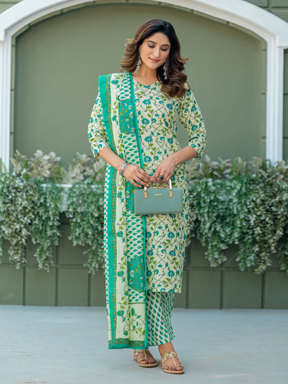 Pista Pure Soft Cotton Blend Print Salwar Suit 