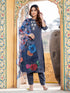 Grey Pure Soft Silk With Hand Work Salwar Suit 