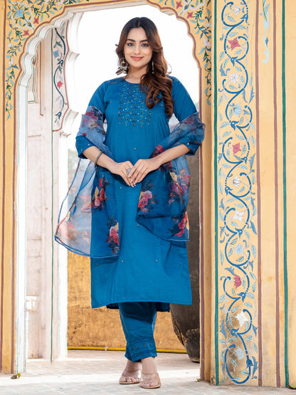 Morpich Pure Soft Silk With Hand Work Salwar Suit 