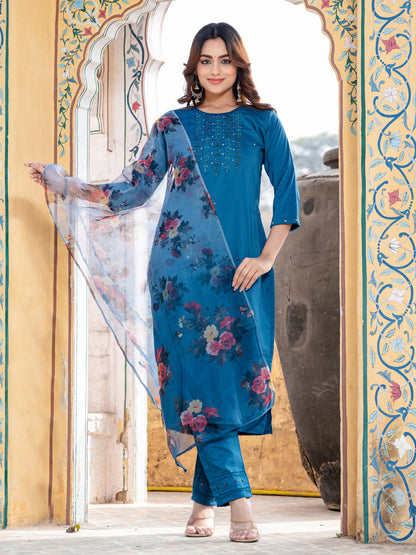 Morpich Pure Soft Silk With Hand Work Salwar Suit 