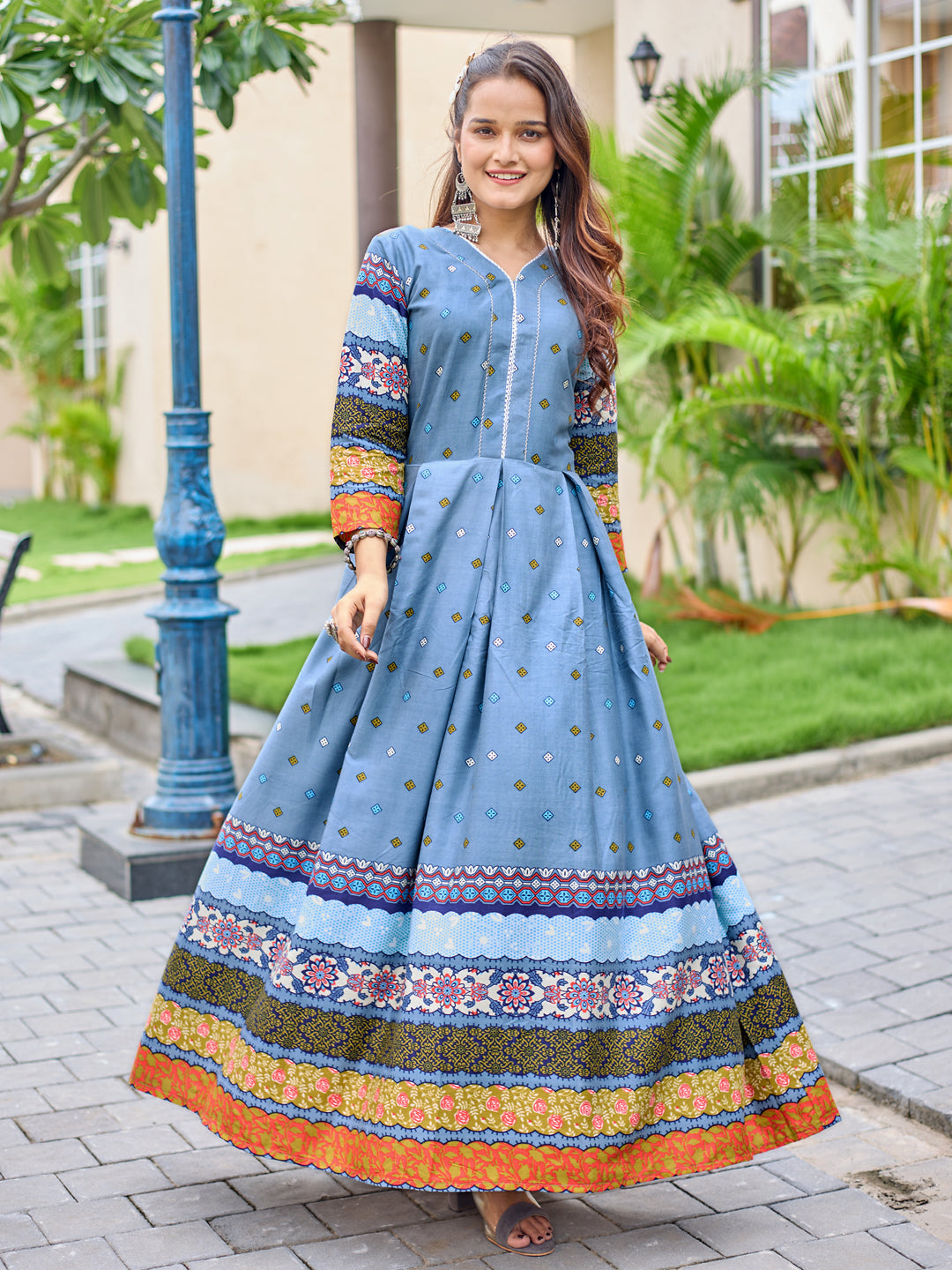 Grey Pure Soft Rayon Print With Embroidery Work Kurti 