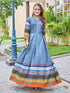 Grey Pure Soft Rayon Print With Embroidery Work Kurti 