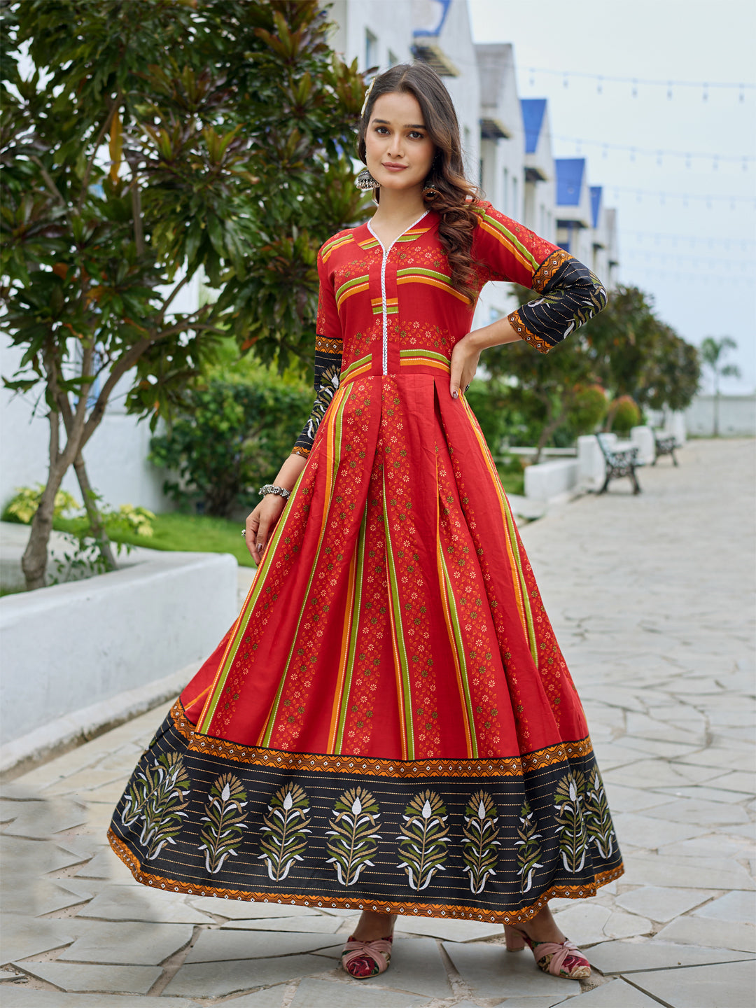 Maroon Pure Soft Rayon Print With Embroidery Work Kurti 