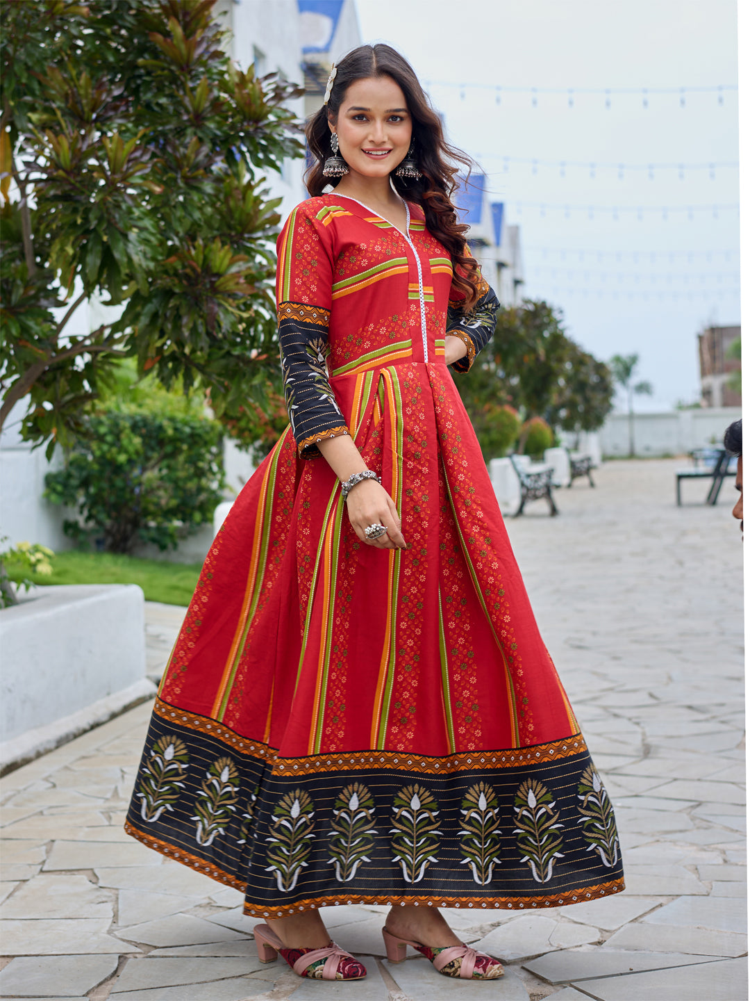 Maroon Pure Soft Rayon Print With Embroidery Work Kurti 