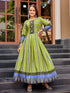 Parrot Pure Soft Rayon Print With Embroidery Work Kurti 