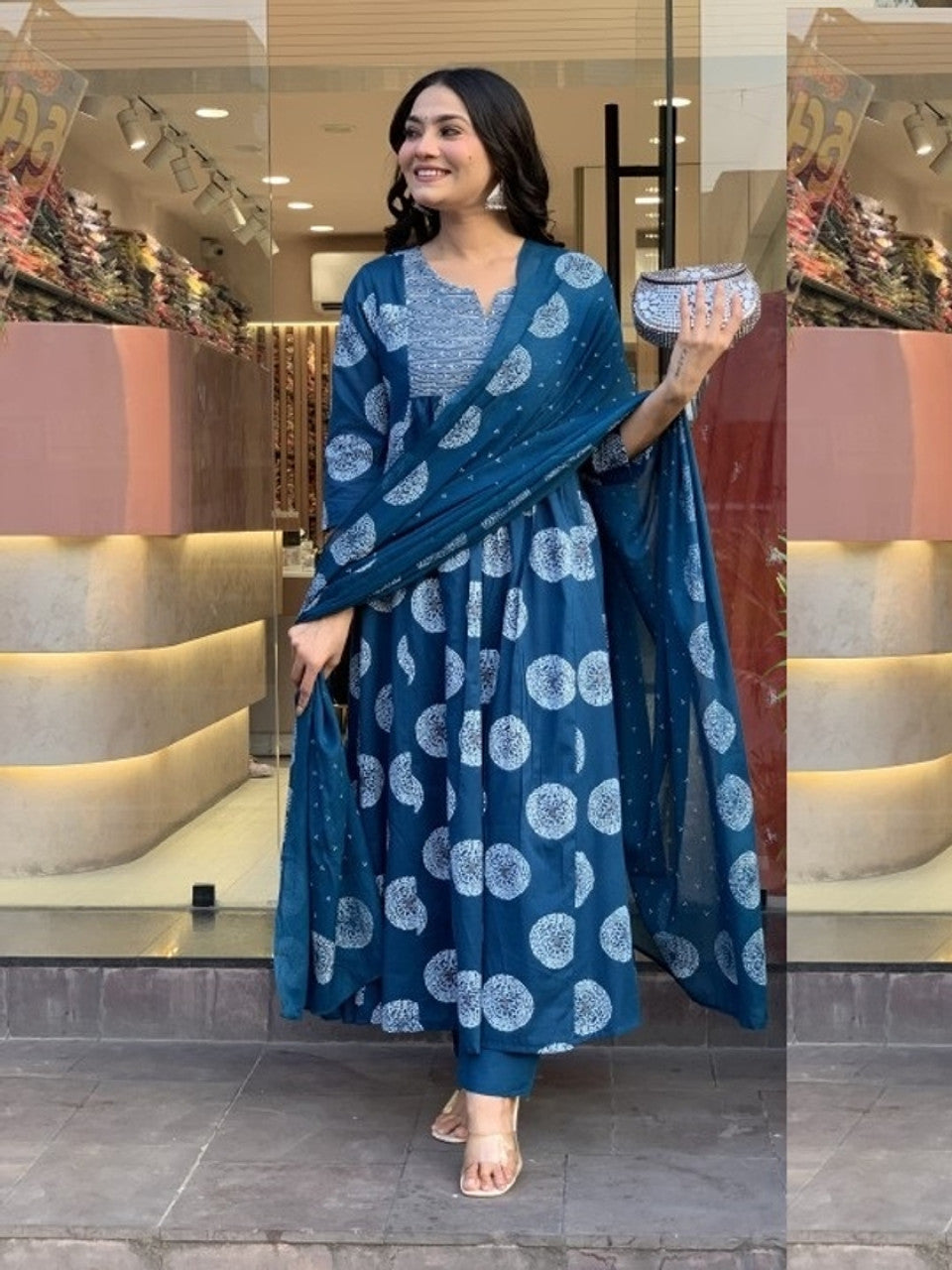 Morpich Pure Soft Reyon Cotton Blend Print Salwar Suit 