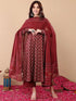 Maroon Pure Soft Reyon Cotton Blend Print Salwar Suit 