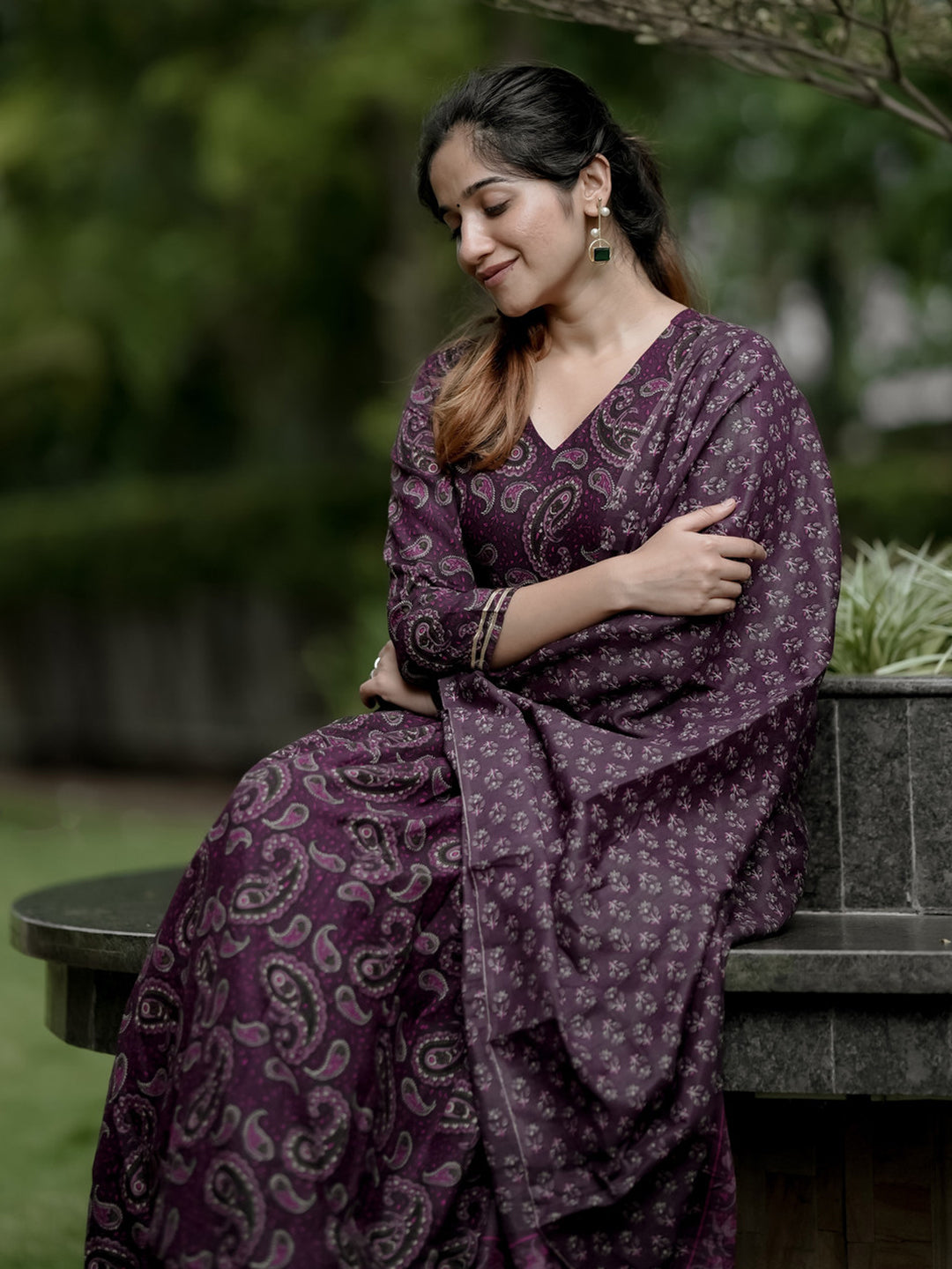 Jamun Pure Soft Reyon Cotton Blend Print Salwar Suit ##color## Salwar Suit. with premium fabric and embroidery