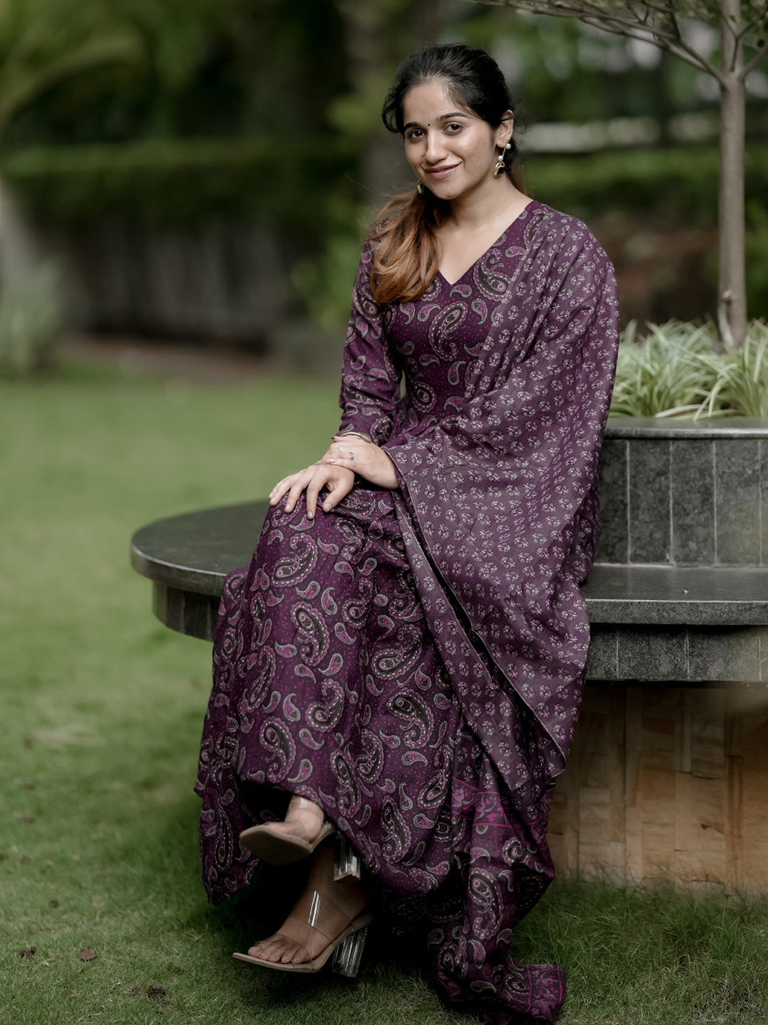 Jamun Pure Soft Reyon Cotton Blend Print Salwar Suit ##color## Salwar Suit. with premium fabric and embroidery