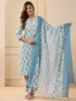 White Pure Soft Reyon Cotton Blend Print Salwar Suit 