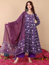 Purple Pure Soft Reyon Cotton Blend Print Salwar Suit 