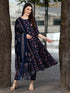 NavyBlue Pure Soft Reyon Cotton Blend Print Salwar Suit 