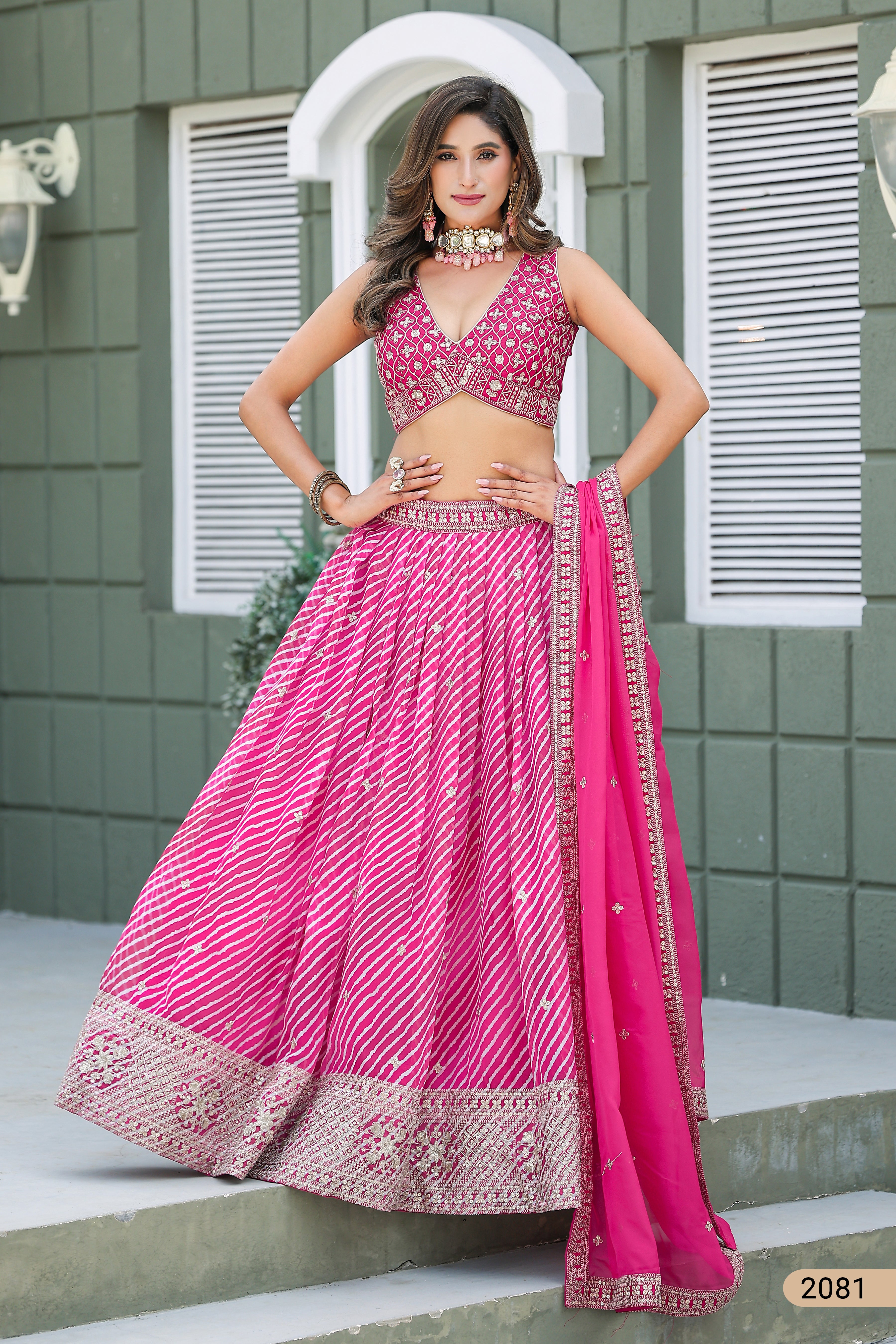 Pink Pure Soft Art Silk Heavy Embroidery Work Bridal Lehenga ##color## Bridal Lehenga with premium fabric and embroidery